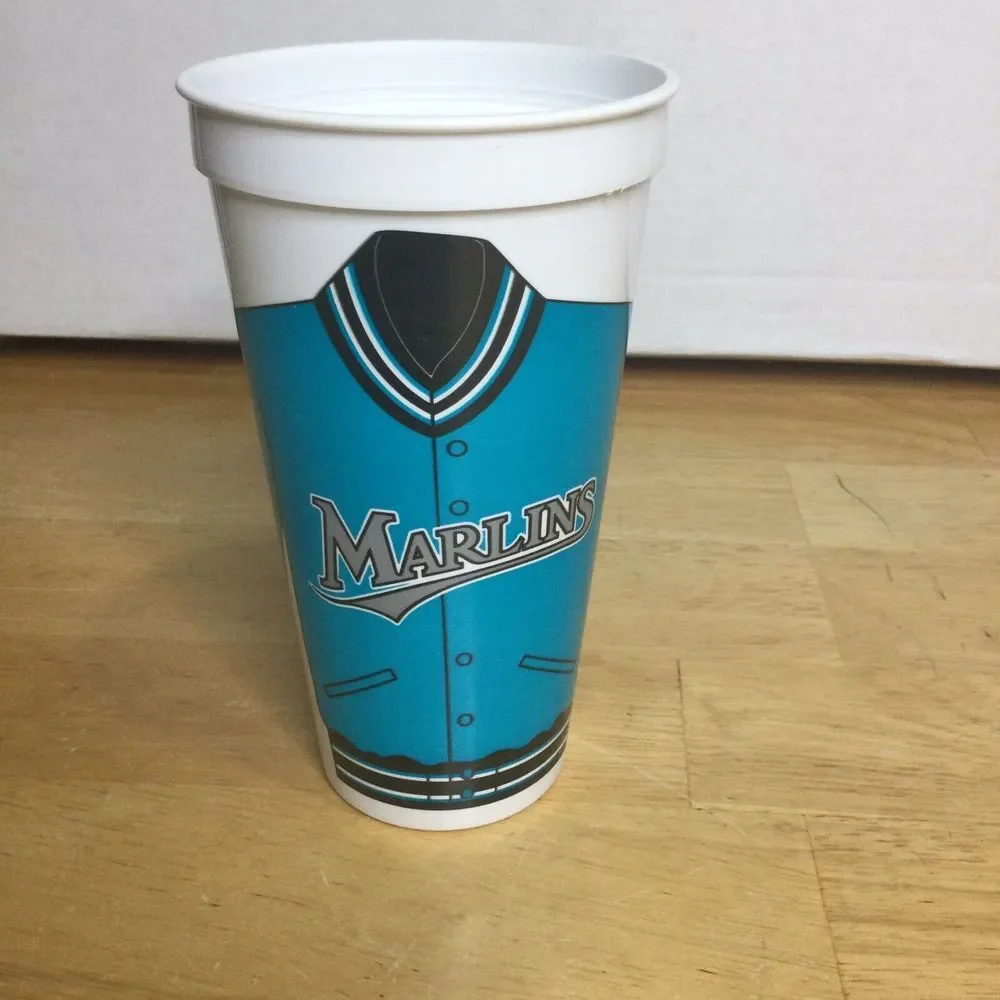 1993 FLORIDA MARLINS Miami INAUGURAL SEASON 24 OZ ICEE‎ PLASTIC CUP Used MLB